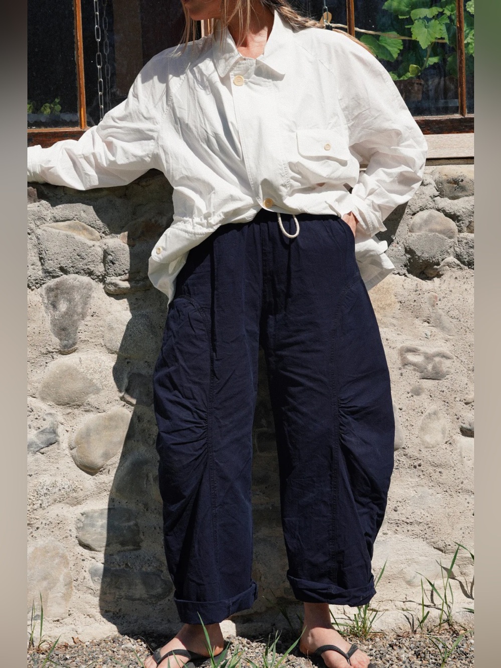 Rudy Jude Saddle Pants in Black Indigo